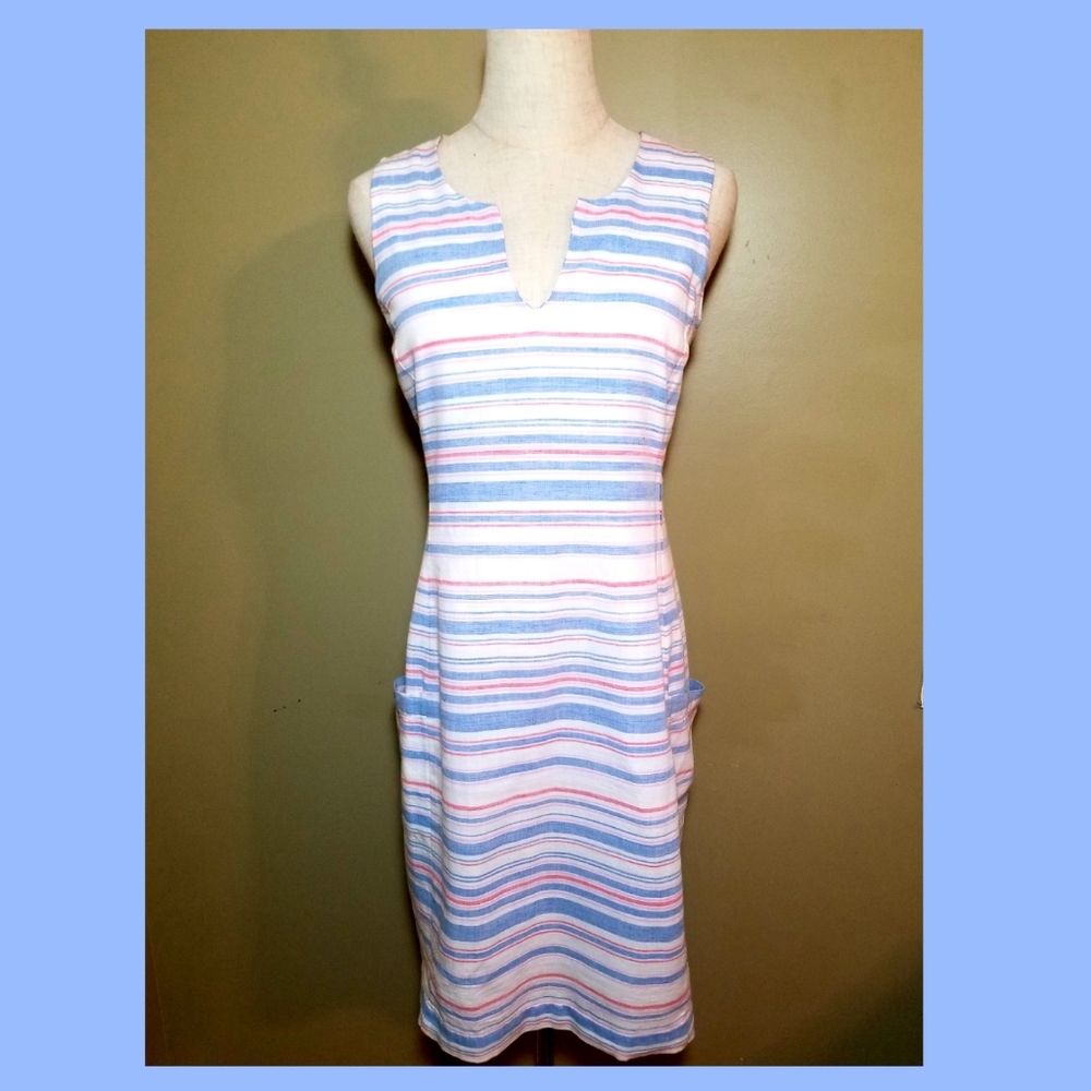 Joules Linen Blend Spring Dress,  Size 2